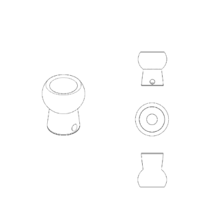 Base para varilla hueca roscada - Green Ball